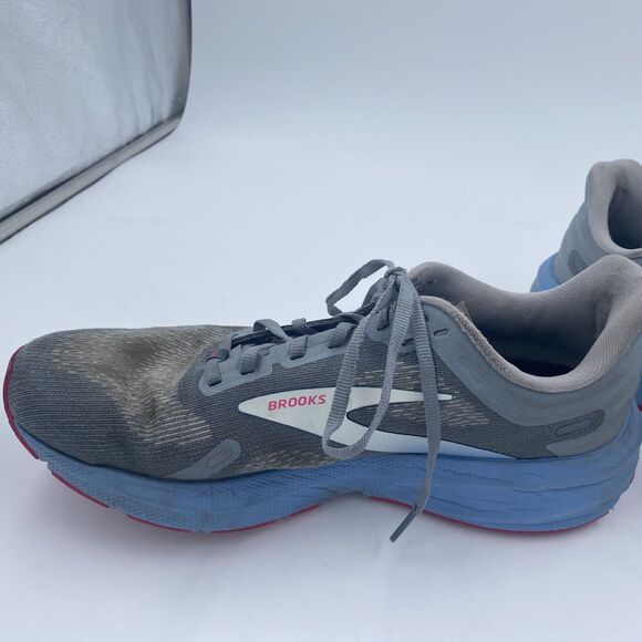 Brooks Launch Sneakers Women's Sz 10 Gray Blue Running Athletic Shoes - Picture 5 of 16